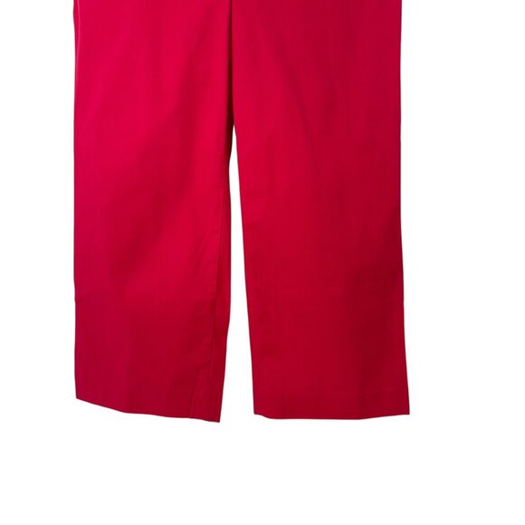 Talbots Chelsea Womens Mid Rise Straight Leg Cropped Pants SZ 10 Magenta - Picture 10 of 10
